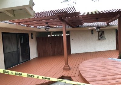 Residential deck and patio exterior painting